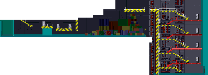 Thumbnail for a map of Areas 2 & 7 for the Arcade game Rolling Thunder.