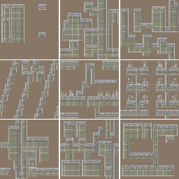 Thumbnail for a map of Floors 001-009 for the Arcade game Shackled.
