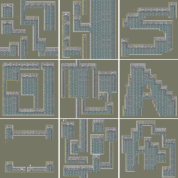 Thumbnail for a map of Floors 037-045 for the Arcade game Shackled.