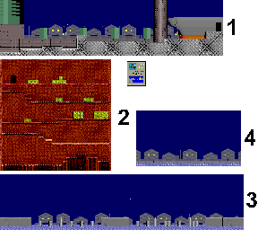 Thumbnail for a map of Mission 2 for the Arcade game Shinobi.