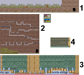 Thumbnail for a map of Mission 3 for the Arcade game Shinobi.