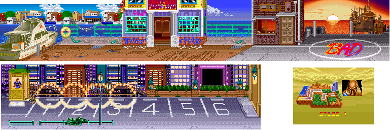 Thumbnail for a map of Stage 1 for the Arcade game Silent Dragon.