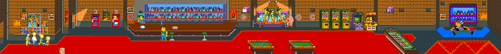 Thumbnail for a map of Stage 4: Moe's Tavern for the Arcade game The Simpsons.
