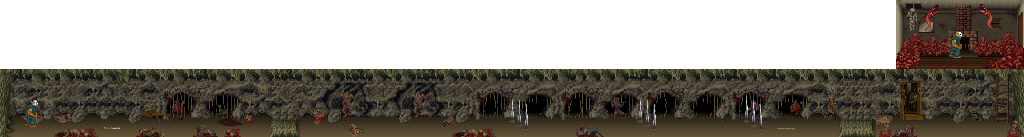 Thumbnail for a map of Stage 1 for the Arcade game Splatterhouse.