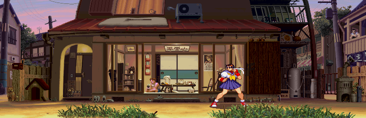 Thumbnail for a map of Japan (Sakura) for the Arcade game Street Fighter Alpha 2.