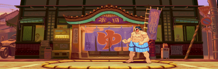 Thumbnail for a map of Japan (E. Honda) for the Arcade game Street Fighter Alpha 3.