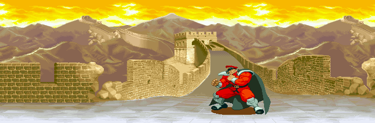 Thumbnail for a map of China (M. Bison) for the Arcade game Street Fighter Alpha: Warriors' Dreams.
