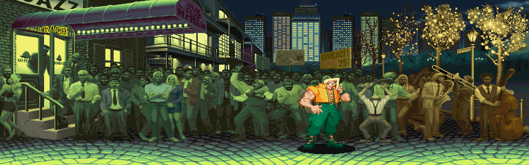 Thumbnail for a map of U.S.A. (Charlie) for the Arcade game Street Fighter Alpha: Warriors' Dreams.