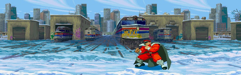 Thumbnail for a map of U.S.A. (M. Bison) for the Arcade game Street Fighter Alpha: Warriors' Dreams.