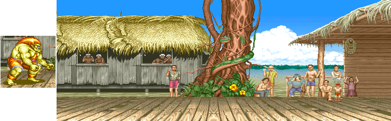 Thumbnail for a map of Brazil (Blanka) for the Arcade game Street Fighter II: The World Warrior.