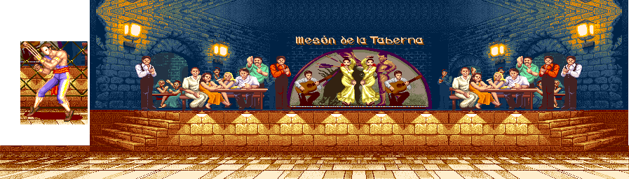 Thumbnail for a map of Spain (Vega) for the Arcade game Street Fighter II: The World Warrior.