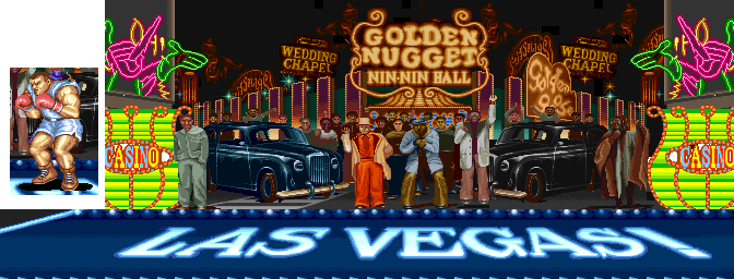 Thumbnail for a map of U.S.A. (Balrog) for the Arcade game Street Fighter II: The World Warrior.