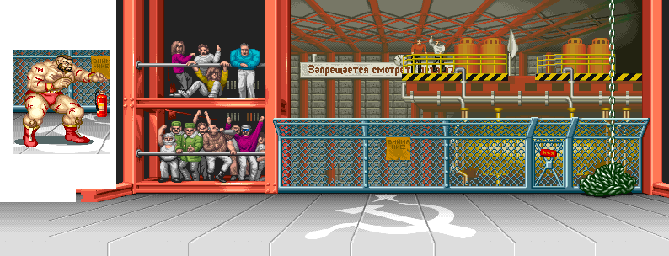 Thumbnail for a map of U.S.S.R. (Zangief) for the Arcade game Street Fighter II: The World Warrior.