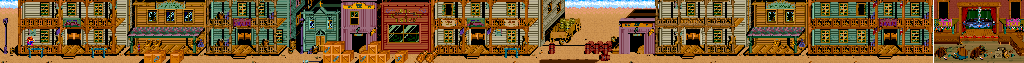 Thumbnail for a map of Stages 3 & 4 for the Arcade game Sunset Riders.