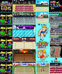 Thumbnail for a map of Courts for the Arcade game Super Dodge Ball.