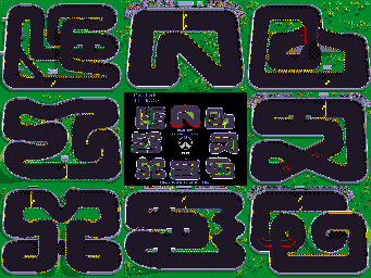 Thumbnail for a map of Tracks for the Arcade game Super Sprint.
