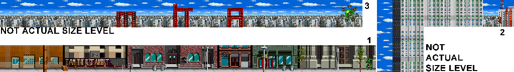 Thumbnail for a map of Round 1 for the Arcade game Superman.