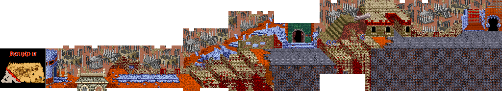 Thumbnail for a map of Round III for the Arcade game Tecmo Knight.