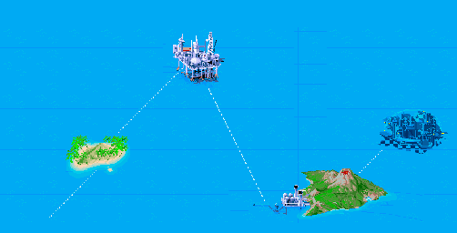 Thumbnail for a map of Missions (In-Game Map) for the Arcade game ThunderJaws.