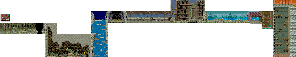 Thumbnail for a map of Stage 3 for the Arcade game Tiger Road.
