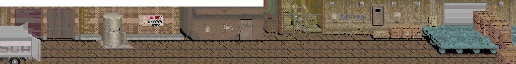 Thumbnail for a map of Stage 1 for the Arcade game Tough Turf.