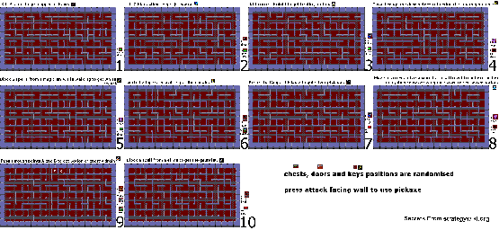 Thumbnail for a map of Floors 1-10 for the Arcade game The Tower Of Druaga.