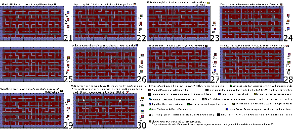 Thumbnail for a map of Floors 21-30 for the Arcade game The Tower Of Druaga.