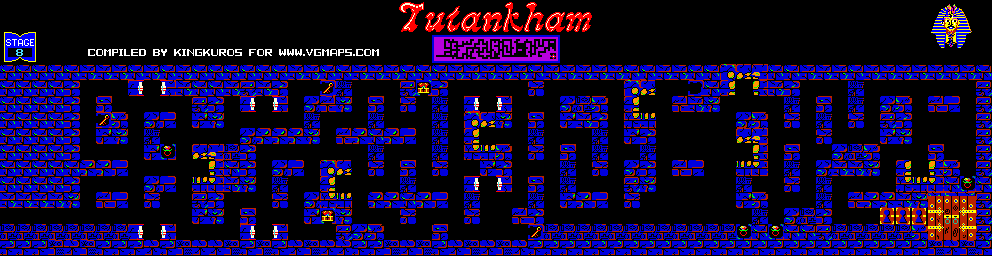 Thumbnail for a map of Stage 08 for the Arcade game Tutankham.