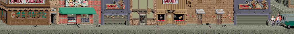 Thumbnail for a map of Stage 1 for the Arcade game Vigilante.