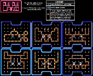 Thumbnail for a map of Blue Levels for the Arcade game Vs. Clu Clu Land.