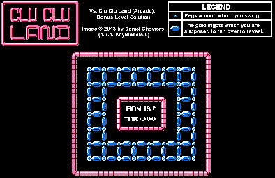 Thumbnail for a map of Bonus Level for the Arcade game Vs. Clu Clu Land.