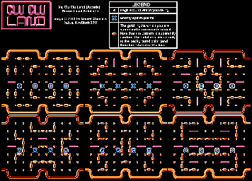 Thumbnail for a map of Brown Levels for the Arcade game Vs. Clu Clu Land.