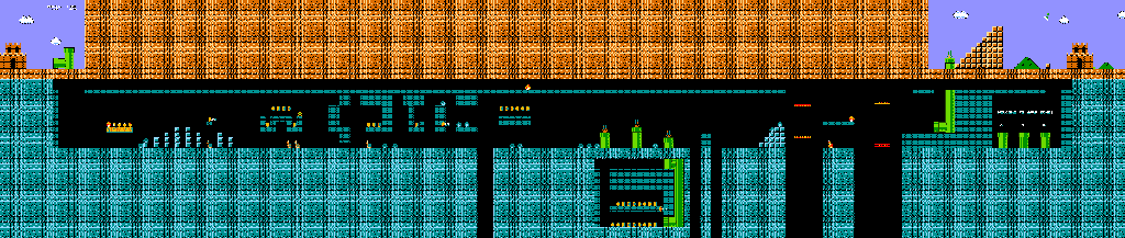 Thumbnail for a map of World 1 1-2 for the Arcade game Vs. Super Mario Bros..