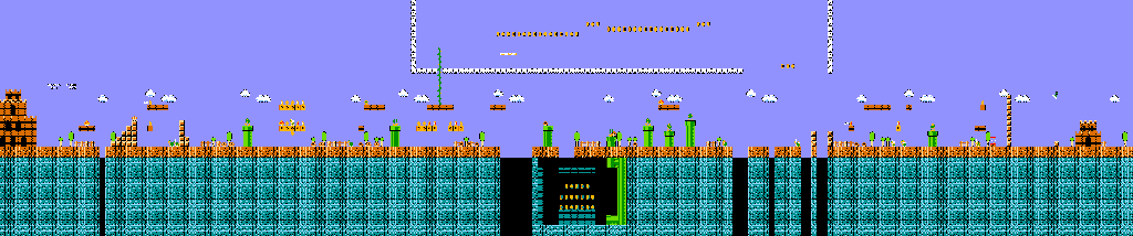 Thumbnail for a map of World 2 2-1 for the Arcade game Vs. Super Mario Bros..
