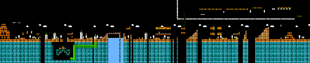 Thumbnail for a map of World 3 3-1 for the Arcade game Vs. Super Mario Bros..