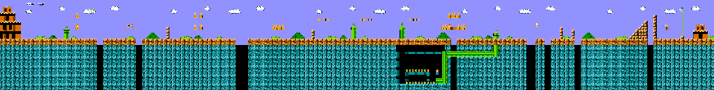 Thumbnail for a map of World 4 4-1 for the Arcade game Vs. Super Mario Bros..
