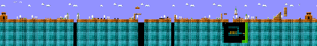 Thumbnail for a map of World 5 5-1 for the Arcade game Vs. Super Mario Bros..