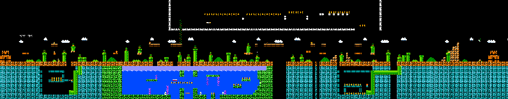 Thumbnail for a map of World 6 6-2 for the Arcade game Vs. Super Mario Bros..