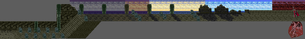 Thumbnail for a map of The Temple Of Gulestopalis for the Arcade game Warrior Blade: Rastan Saga Episode III.