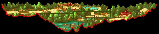 Thumbnail for a map of In-Game Map for the Arcade game Warriors Of Fate.