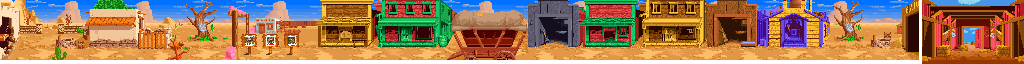 Thumbnail for a map of Stage 1 for the Arcade game Wild West: C.O.W.-Boys Of Moo Mesa.