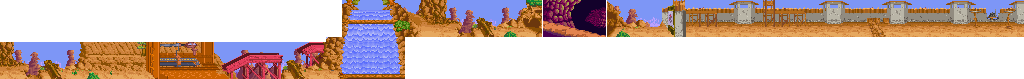 Thumbnail for a map of Stage 3 for the Arcade game Wild West: C.O.W.-Boys Of Moo Mesa.
