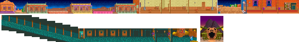 Thumbnail for a map of Stage 7 for the Arcade game Wild West: C.O.W.-Boys Of Moo Mesa.