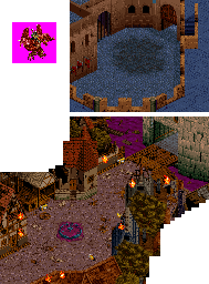 Thumbnail for a map of Stage 1 for the Arcade game Wizard Fire.
