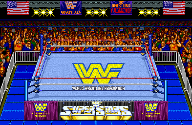 Thumbnail for a map of Super Stars Ring (Animated) for the Arcade game WWF WrestleFest.