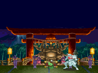 Thumbnail for a map of Samurai Shrine for the Arcade game X-Men: Children Of The Atom.