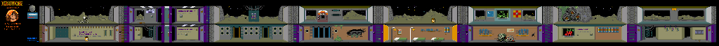 Thumbnail for a map of Level 2: Moonbase for the Arcade game Xenophobe.
