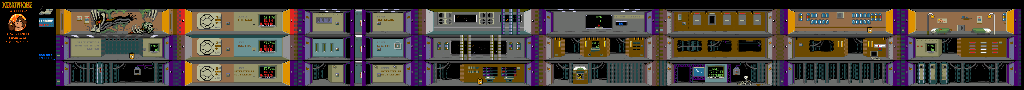 Thumbnail for a map of Level 3: Starship for the Arcade game Xenophobe.