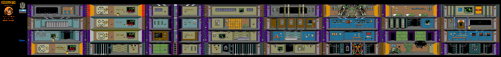 Thumbnail for a map of Level 4: Starbase for the Arcade game Xenophobe.