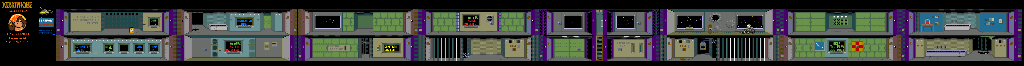 Thumbnail for a map of Level 6: Starport for the Arcade game Xenophobe.